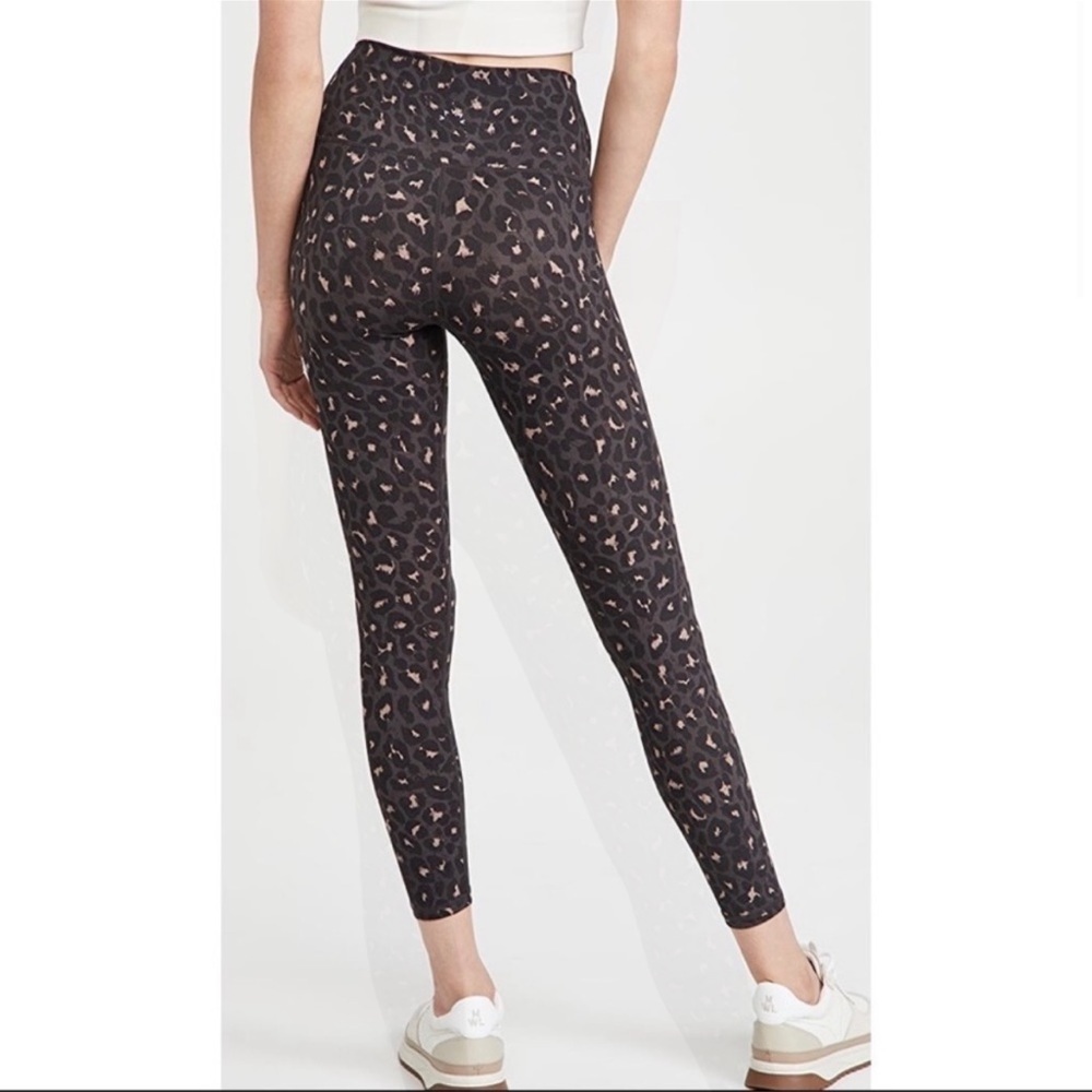 Varley Black and Pink Leopard Leggings
